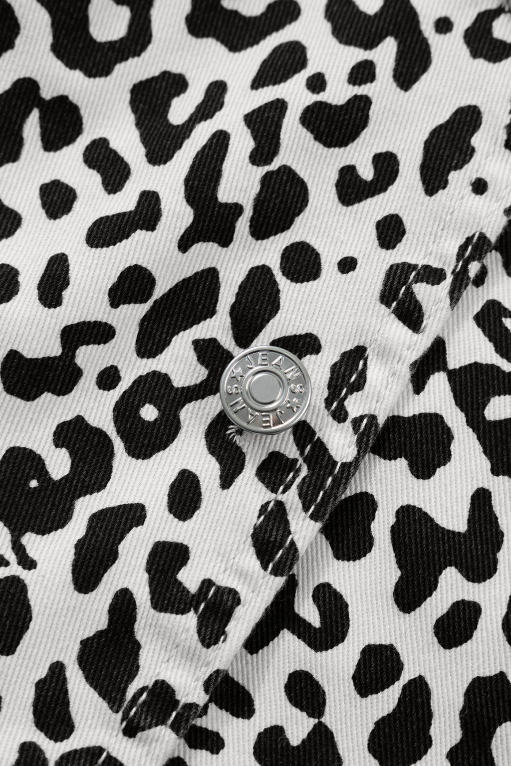 Leopard Denim Buttoned Overlap Shorts - Rooted & Reckless Co.
