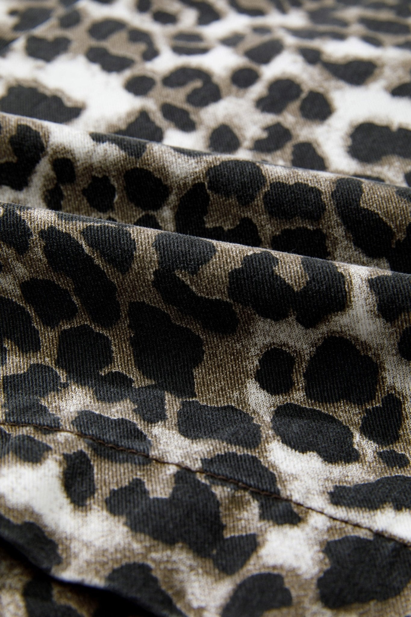Leopard Denim Pleated Sleeveless Romper - Rooted & Reckless Co.