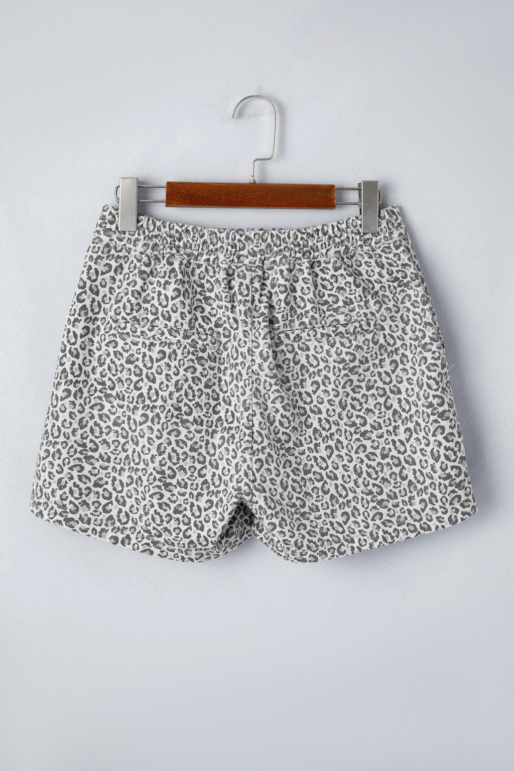 Leopard Denim Wrap Front Shorts - Rooted & Reckless Co.