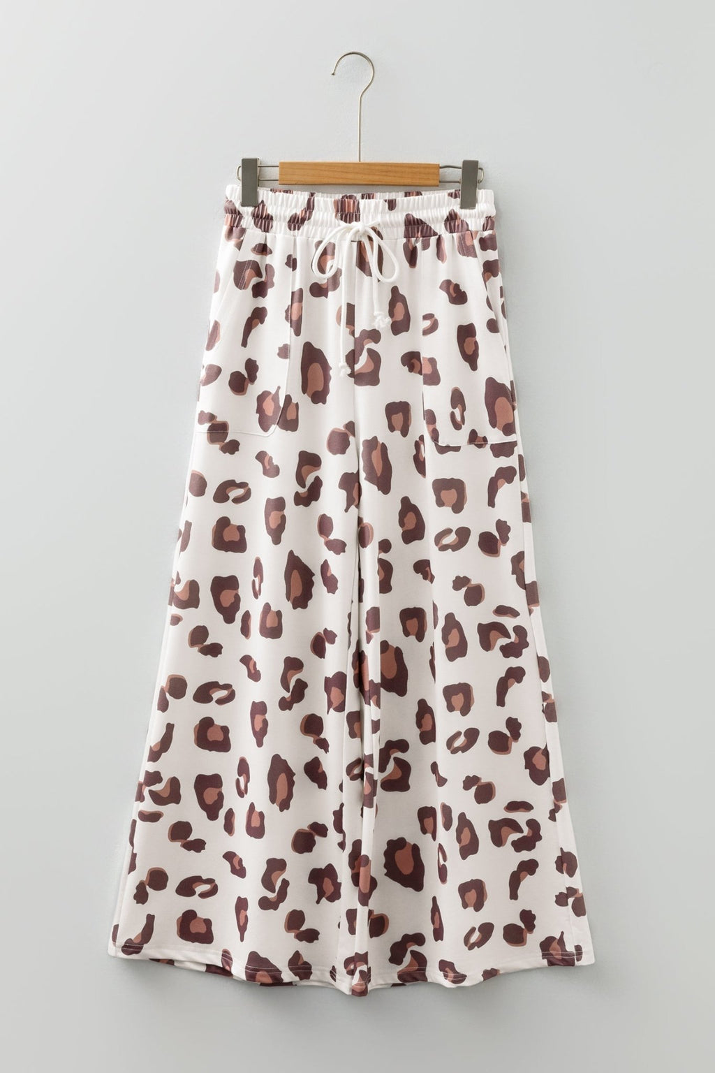 Leopard Drawstring High Waist Pocketed Pants - Rooted & Reckless Co.