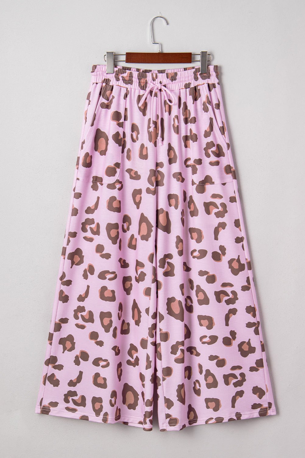 Leopard Drawstring High Waist Pocketed Pants - Rooted & Reckless Co.