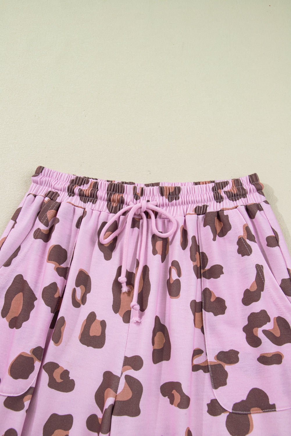 Leopard Drawstring High Waist Pocketed Pants - Rooted & Reckless Co.