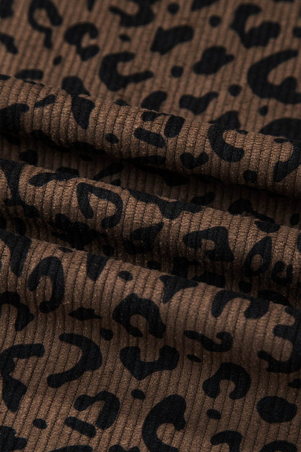 Leopard Elastic High Waist Loose Corduroy Pants - Rooted & Reckless Co.