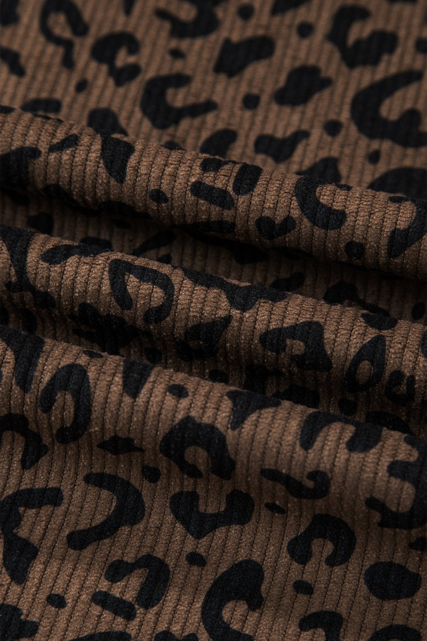 Leopard Elastic High Waist Loose Corduroy Pants - Rooted & Reckless Co.
