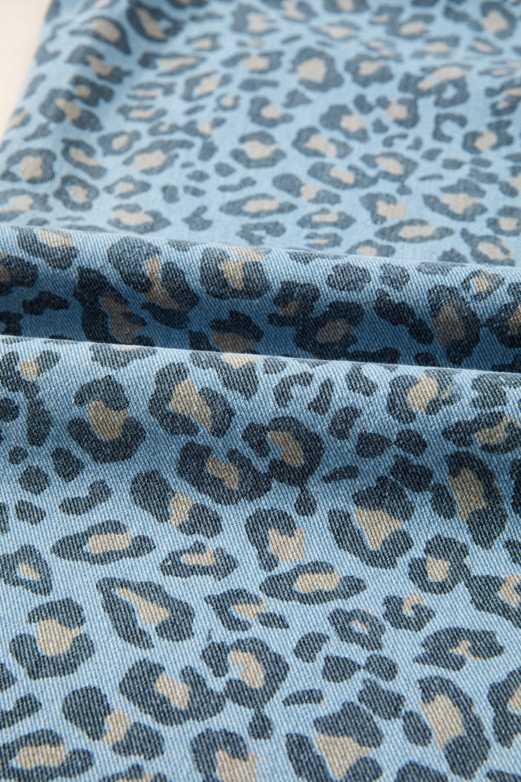 Leopard Exposed Seam Wide Leg Drawstring Jeans - Rooted & Reckless Co.