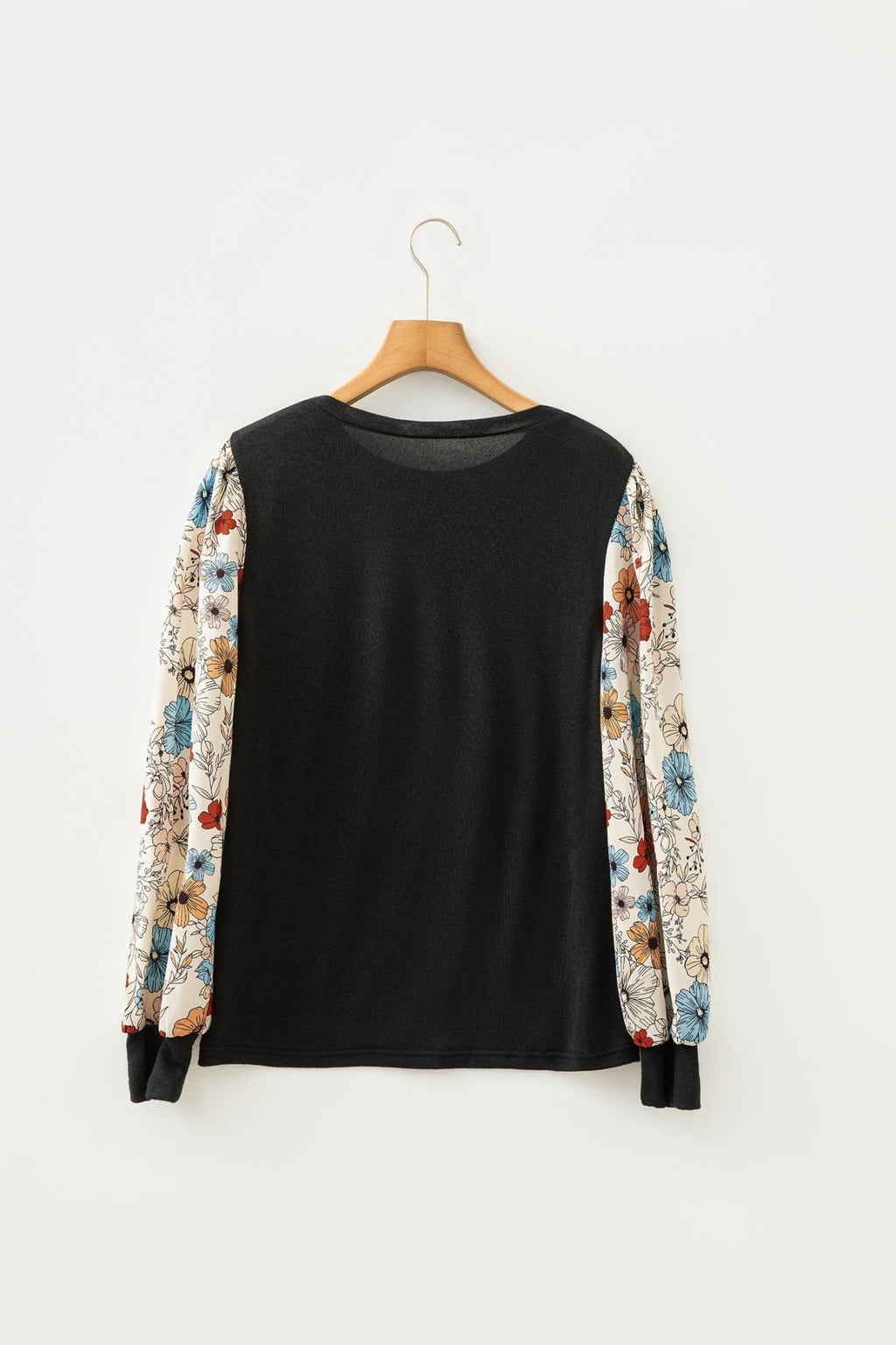 Leopard & Floral Patchwork Puff Sleeve Top - Rooted & Reckless Co.