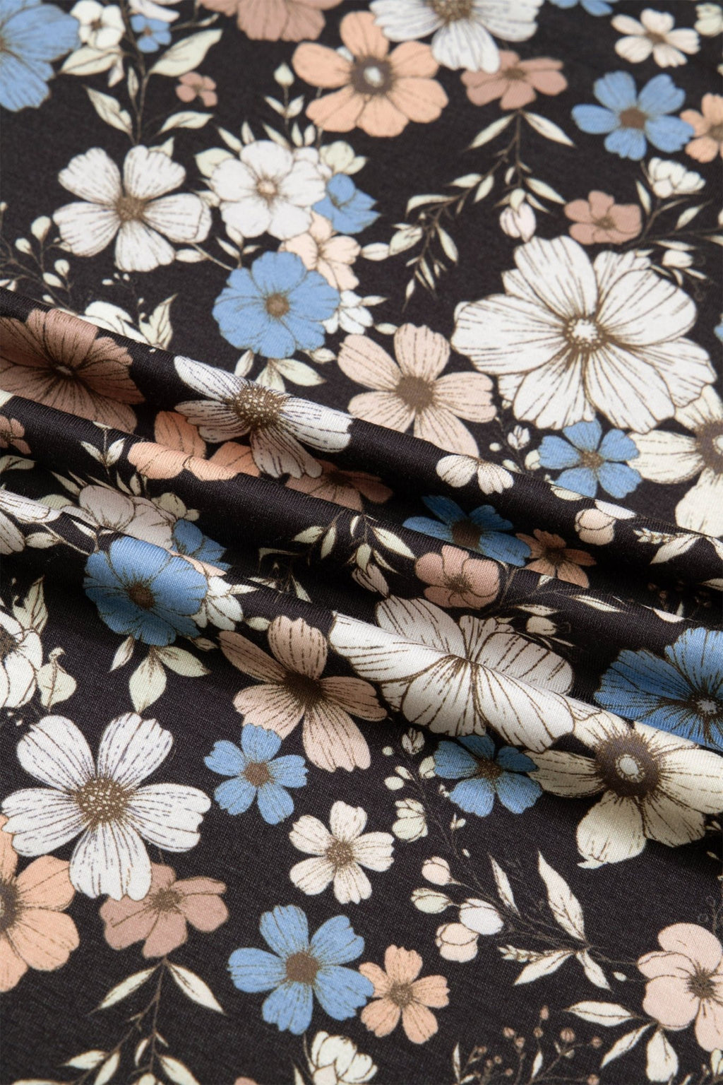 Leopard & Floral Square Neck Long Sleeve T-Shirt - Rooted & Reckless Co.