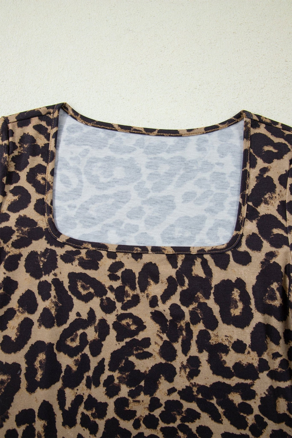 Leopard & Floral Square Neck Long Sleeve T-Shirt - Rooted & Reckless Co.