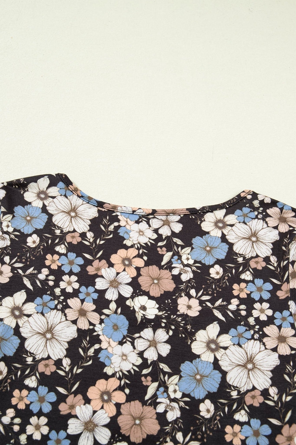 Leopard & Floral Square Neck Long Sleeve T-Shirt - Rooted & Reckless Co.
