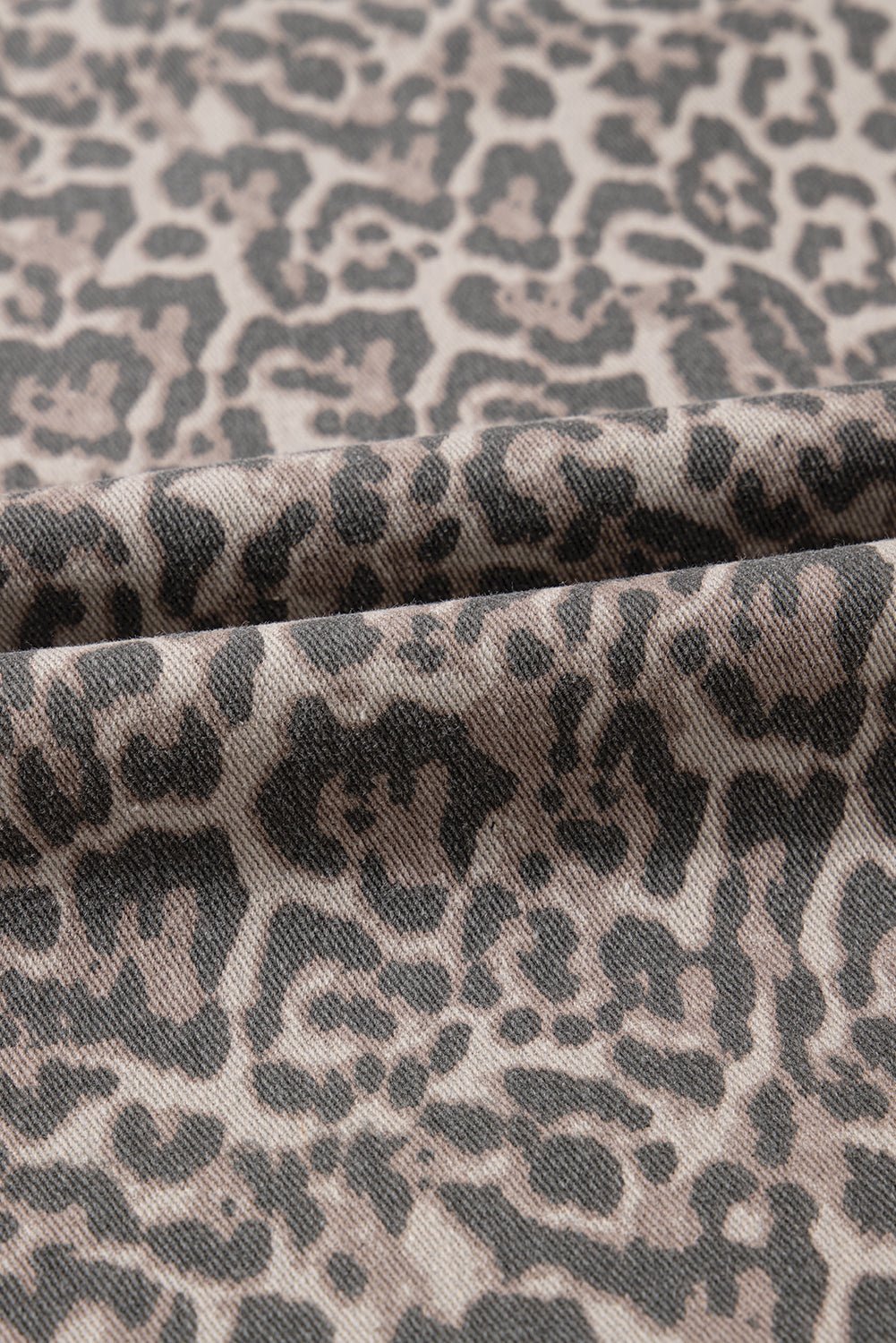 Leopard Frayed Edge High Waist Wide Leg Jeans - Rooted & Reckless Co.