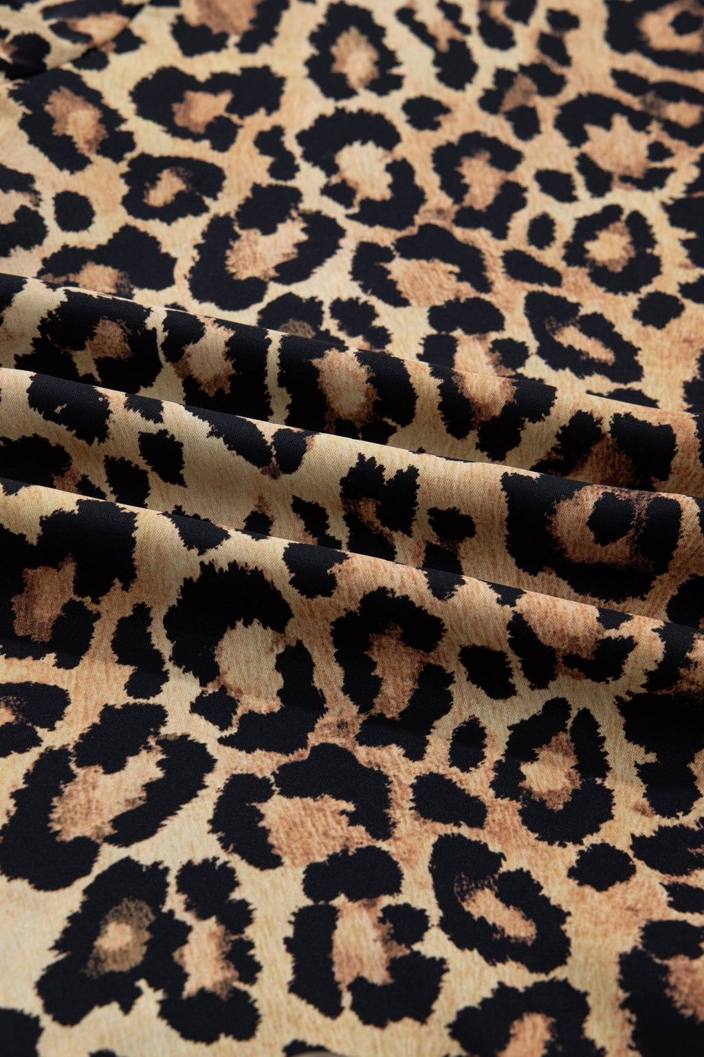 Leopard Frilled Stripe Trim Long Sleeve Shirt - Rooted & Reckless Co.