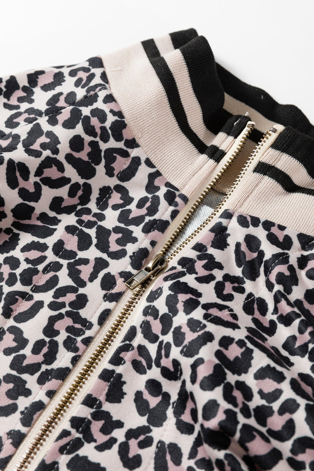 Leopard Half Zip Long Sleeve Blouse - Rooted & Reckless Co.