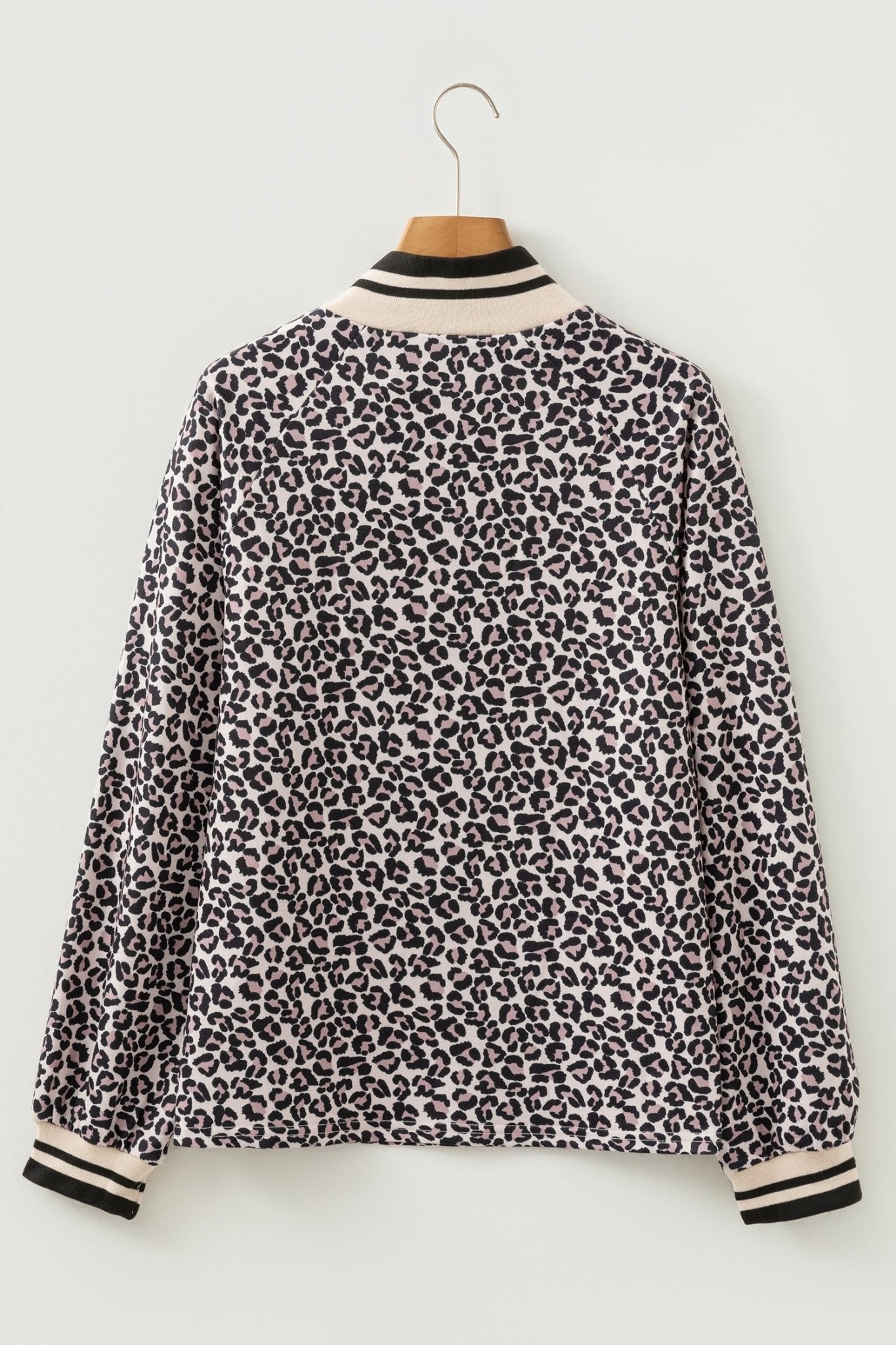 Leopard Half Zip Long Sleeve Blouse - Rooted & Reckless Co.