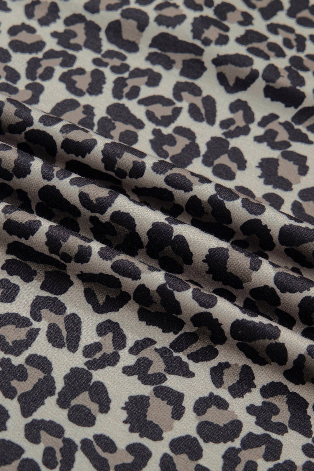 Leopard Half Zip Stripe Trim Short Sleeve Top - Rooted & Reckless Co.