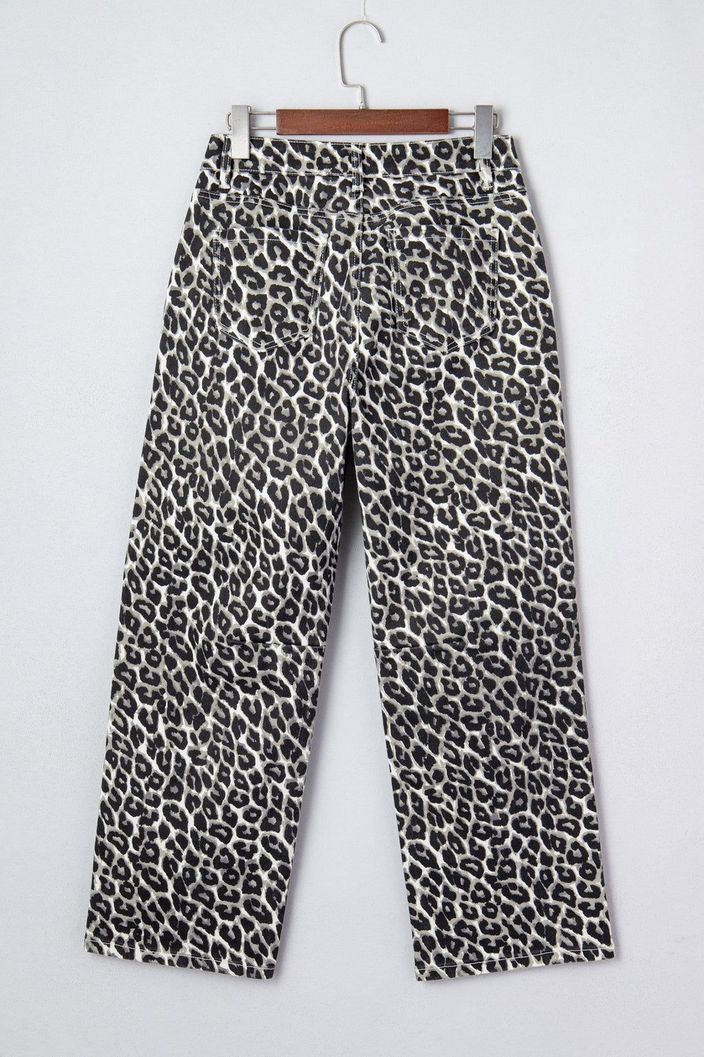 Leopard High Waist Barrel Leg Jeans - Rooted & Reckless Co.