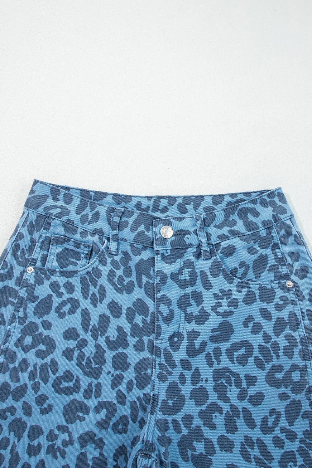 Leopard High Waist Straight Jeans - Rooted & Reckless Co.