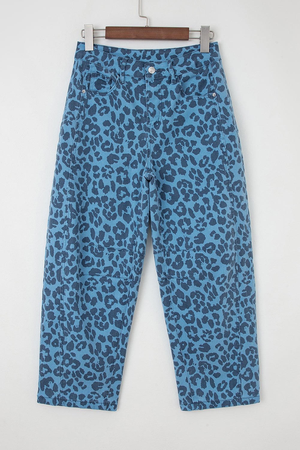 Leopard High Waist Straight Jeans - Rooted & Reckless Co.