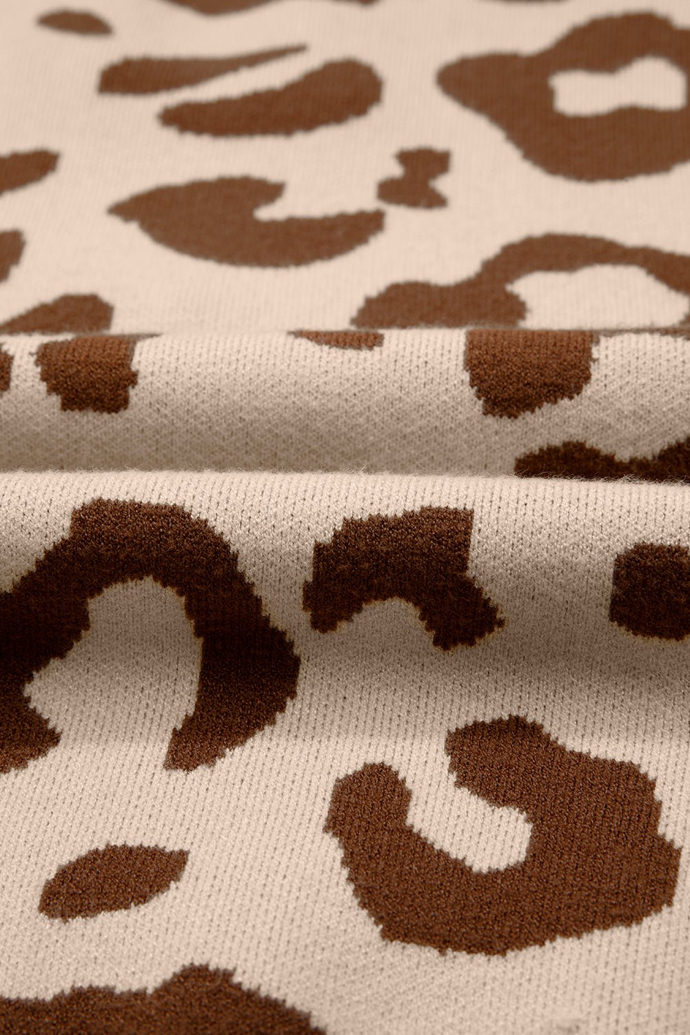 Leopard Knit V-Neck Sweater - Rooted & Reckless Co.