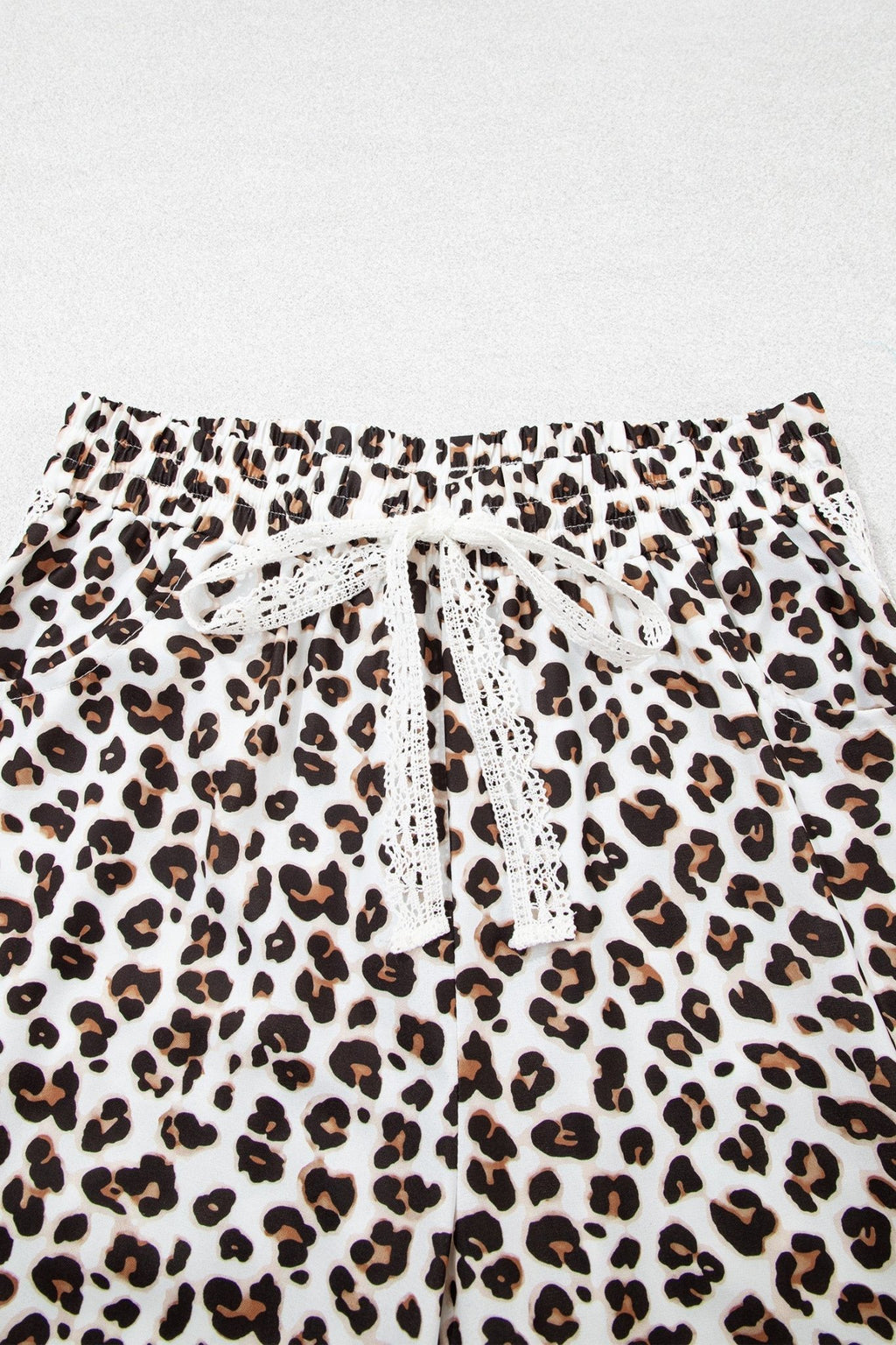 Leopard Lace Side Stripe Elastic Waist Jogger Pants - Rooted & Reckless Co.
