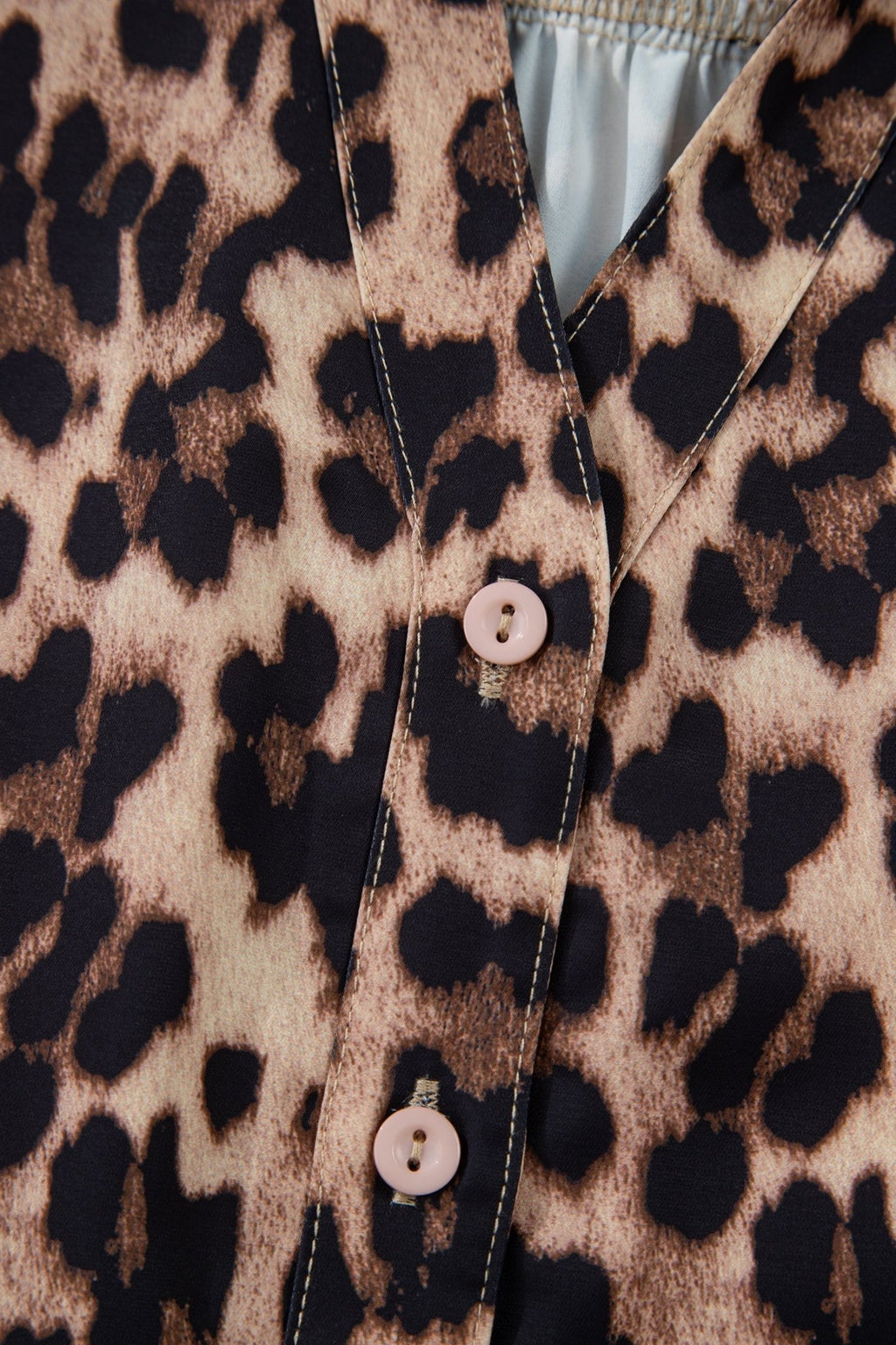 Leopard Lace Trim Short Sleeve Buttoned Shirt - Rooted & Reckless Co.