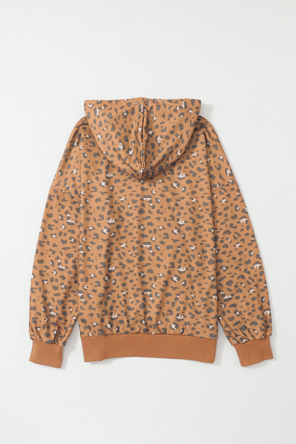 Leopard Long Sleeve Drawstring Hoodie - Rooted & Reckless Co.