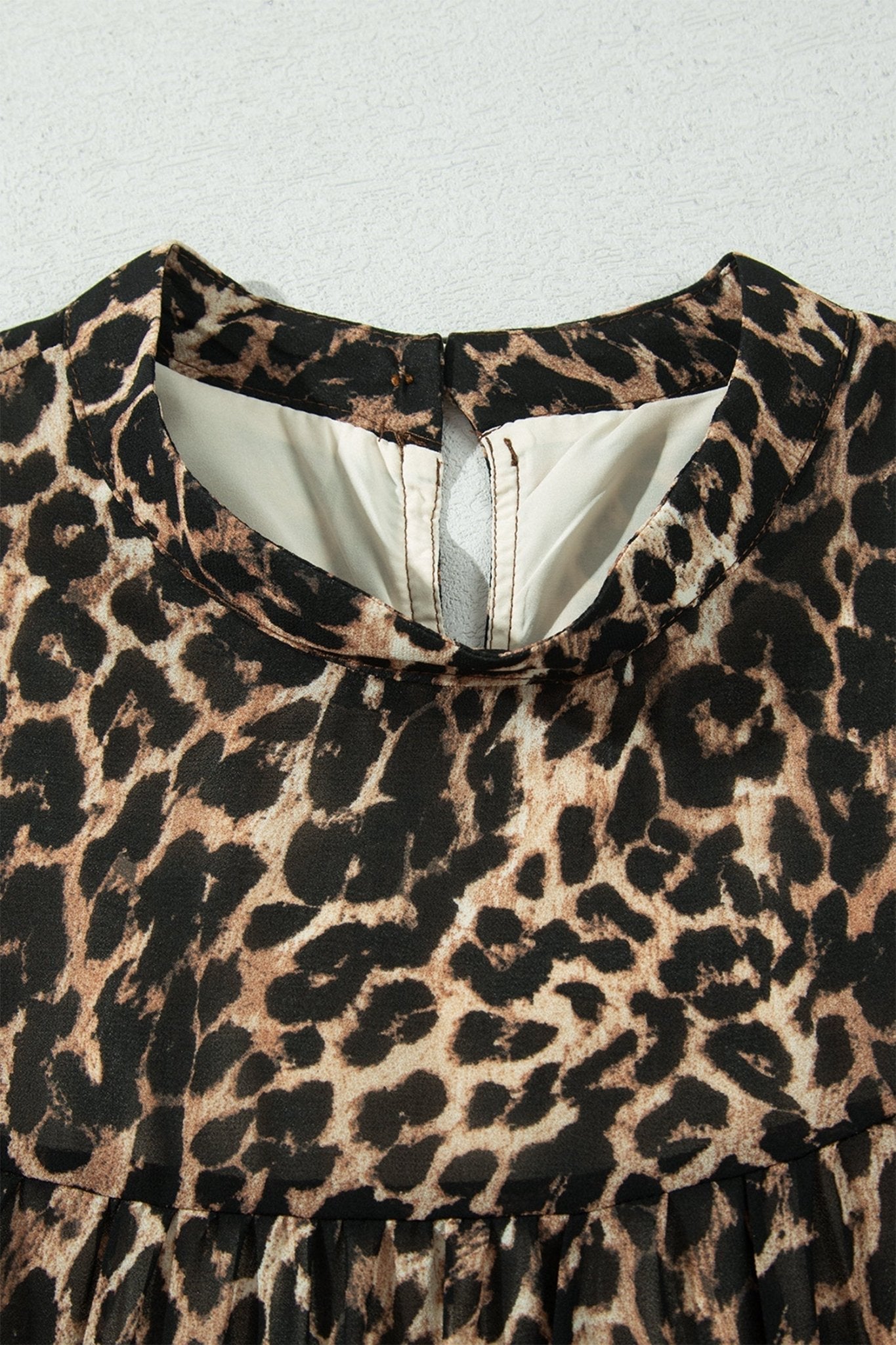 Leopard Long Sleeve Shift Mini Dress - Rooted & Reckless Co.