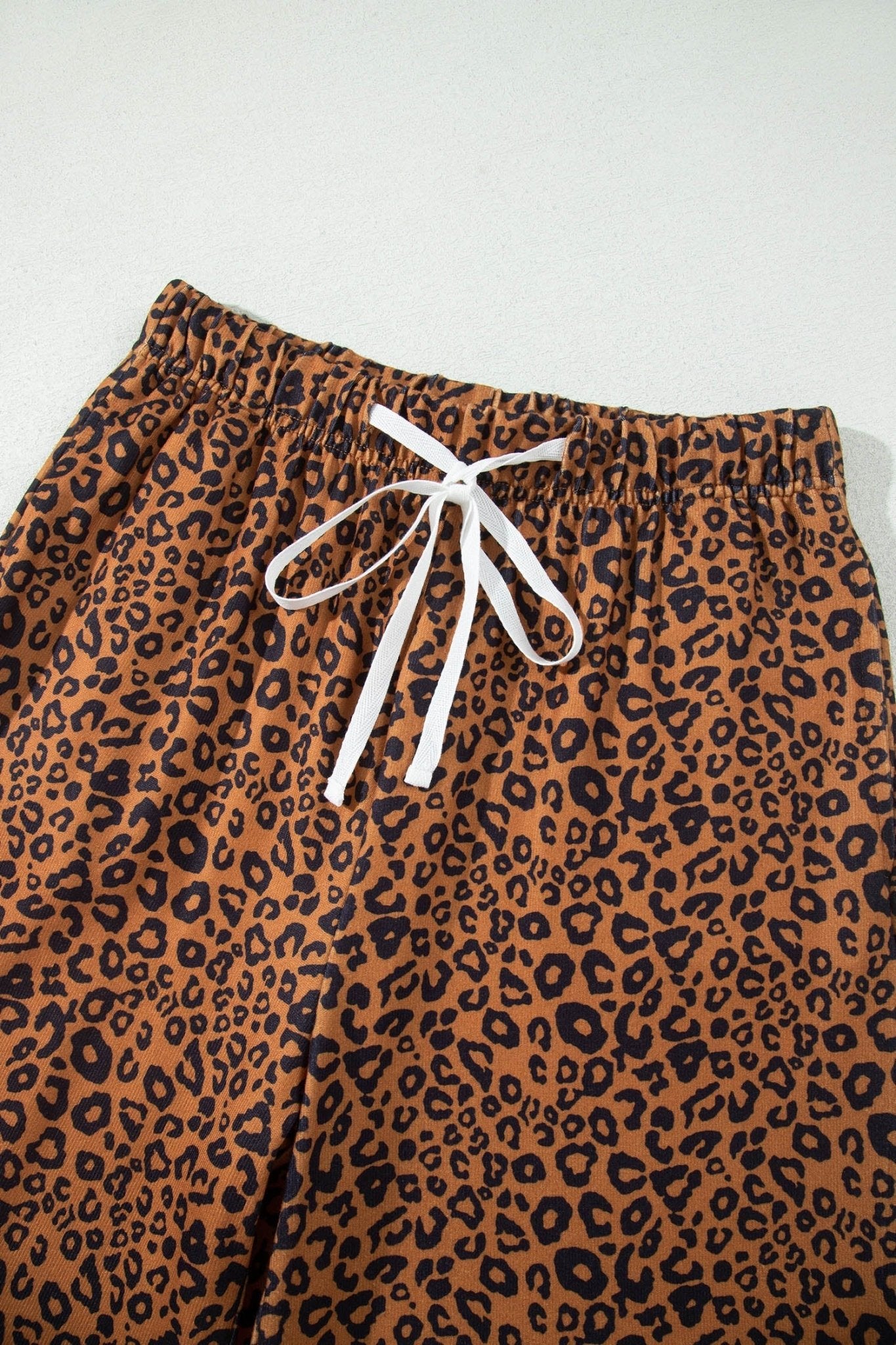 Leopard Long Sleeve Top & Drawstring Pants Set - Rooted & Reckless Co.