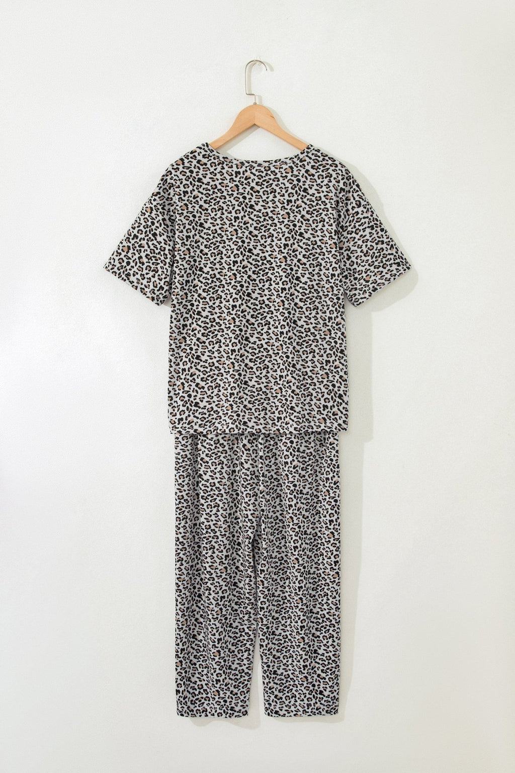 Leopard Loose Tee & Drawstring Waist Pants Set - Rooted & Reckless Co.