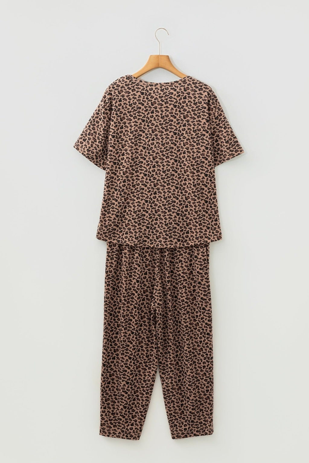 Leopard Loose Tee & Drawstring Waist Pants Set - Rooted & Reckless Co.