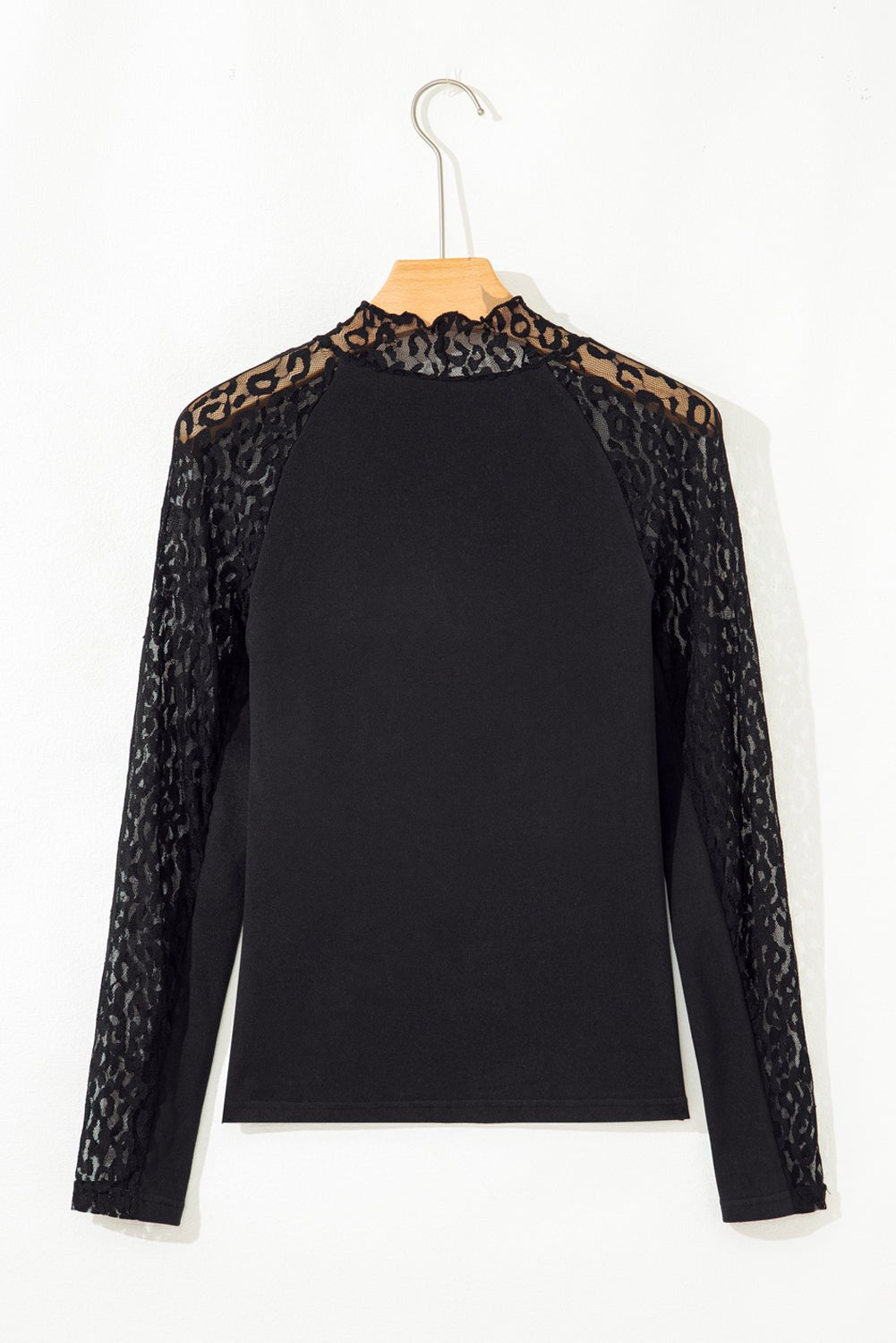 Leopard Mesh Patchwork Long Sleeve Top - Rooted & Reckless Co.