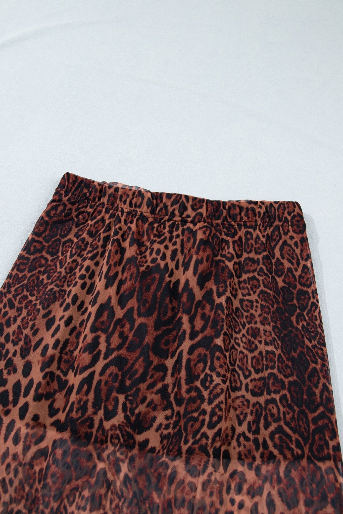 Leopard Mesh Sheer Maxi Skirt - Rooted & Reckless Co.