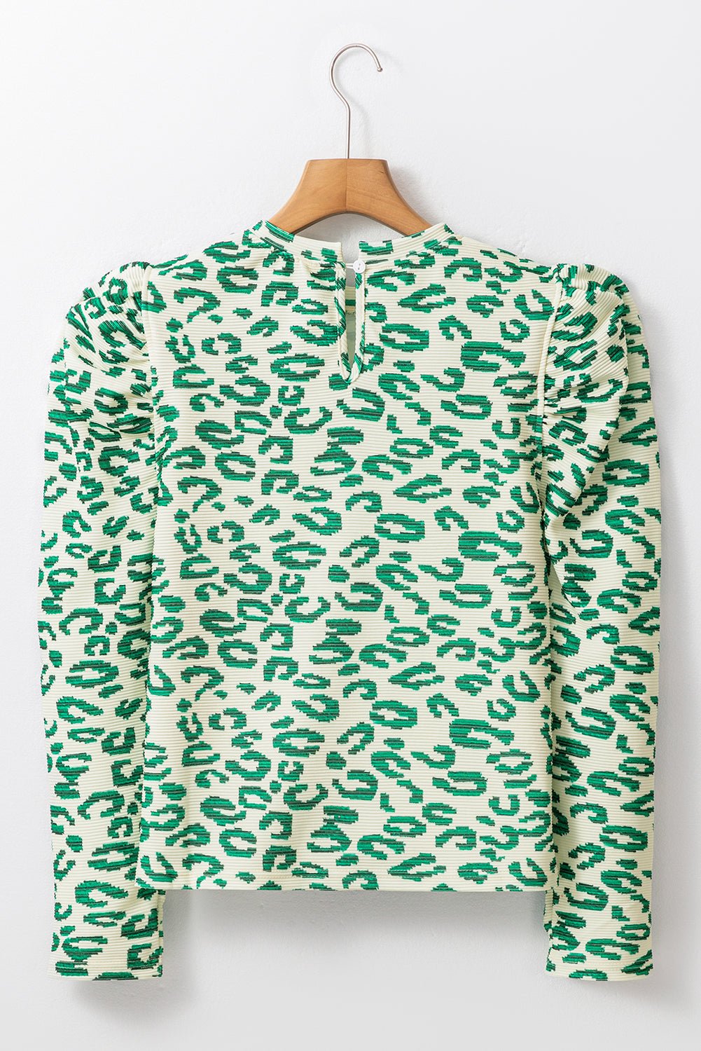 Leopard Mock Neck Puff Sleeve Top - Rooted & Reckless Co.
