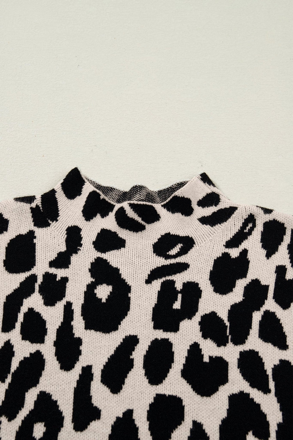 Leopard Mock Neck Short Sleeve Sweater - Rooted & Reckless Co.