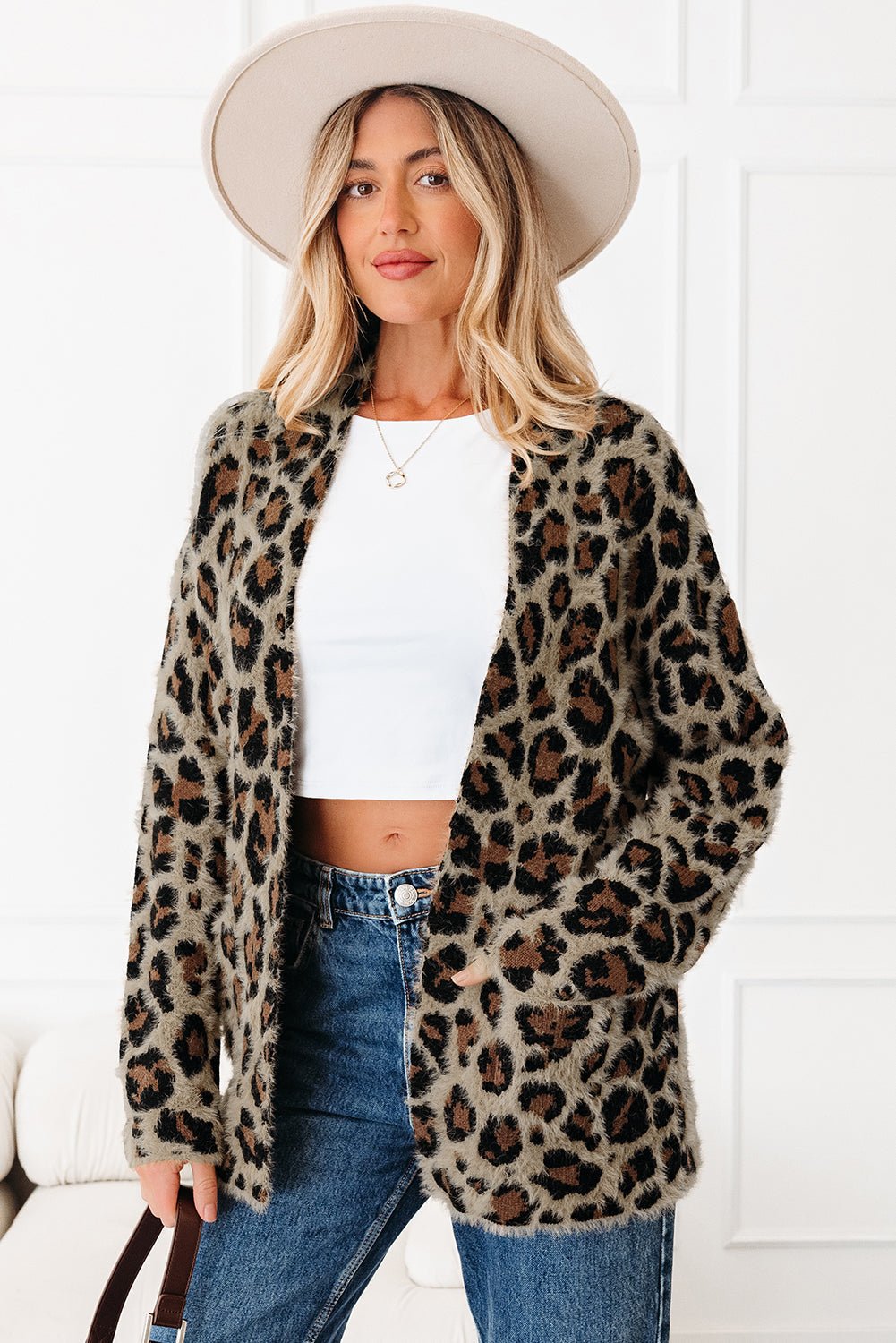 Leopard Open-Front Cardigan - Rooted & Reckless Co.