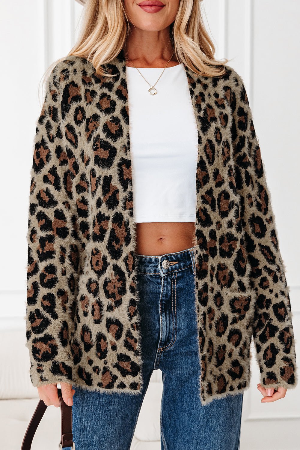 Leopard Open-Front Cardigan - Rooted & Reckless Co.