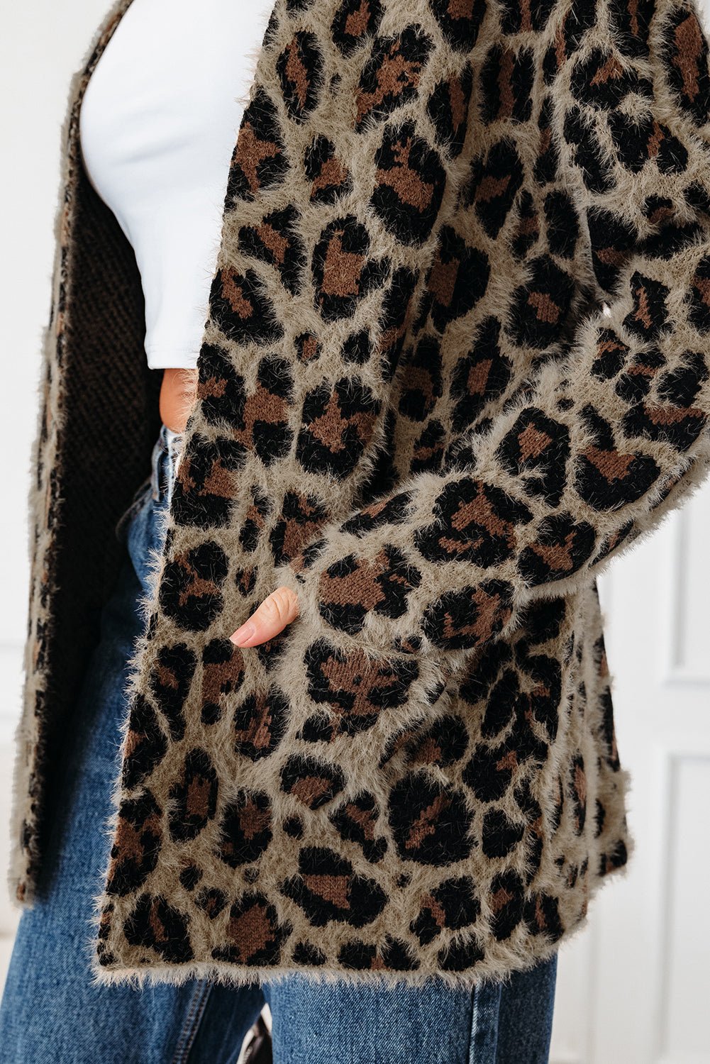 Leopard Open-Front Cardigan - Rooted & Reckless Co.