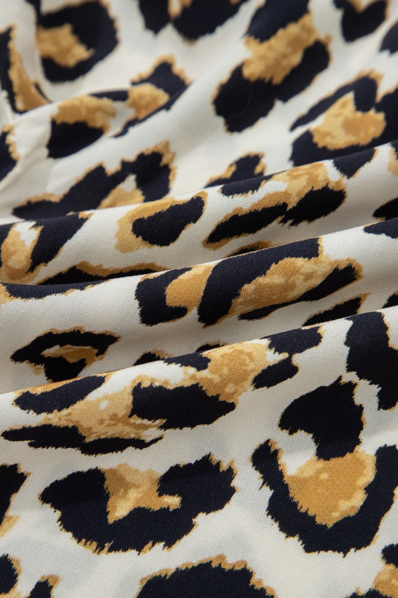 Leopard Patchwork 3/4 Sleeve Buttoned Shirt - Rooted & Reckless Co.