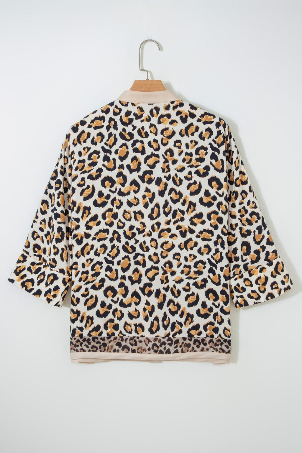 Leopard Patchwork 3/4 Sleeve Buttoned Shirt - Rooted & Reckless Co.