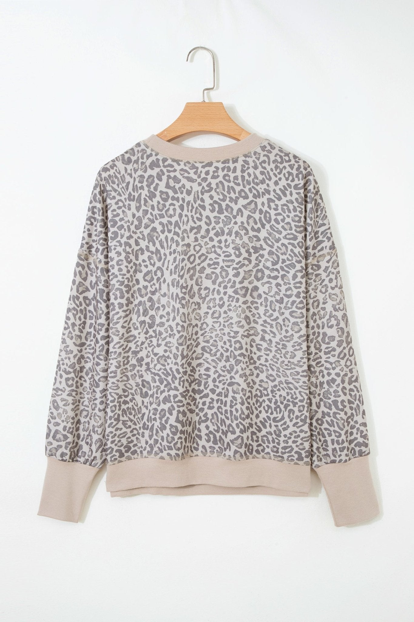 Leopard Patchwork Crew Neck Sweatshirt - Rooted & Reckless Co.