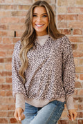 Leopard Patchwork Crew Neck Sweatshirt - Rooted & Reckless Co.
