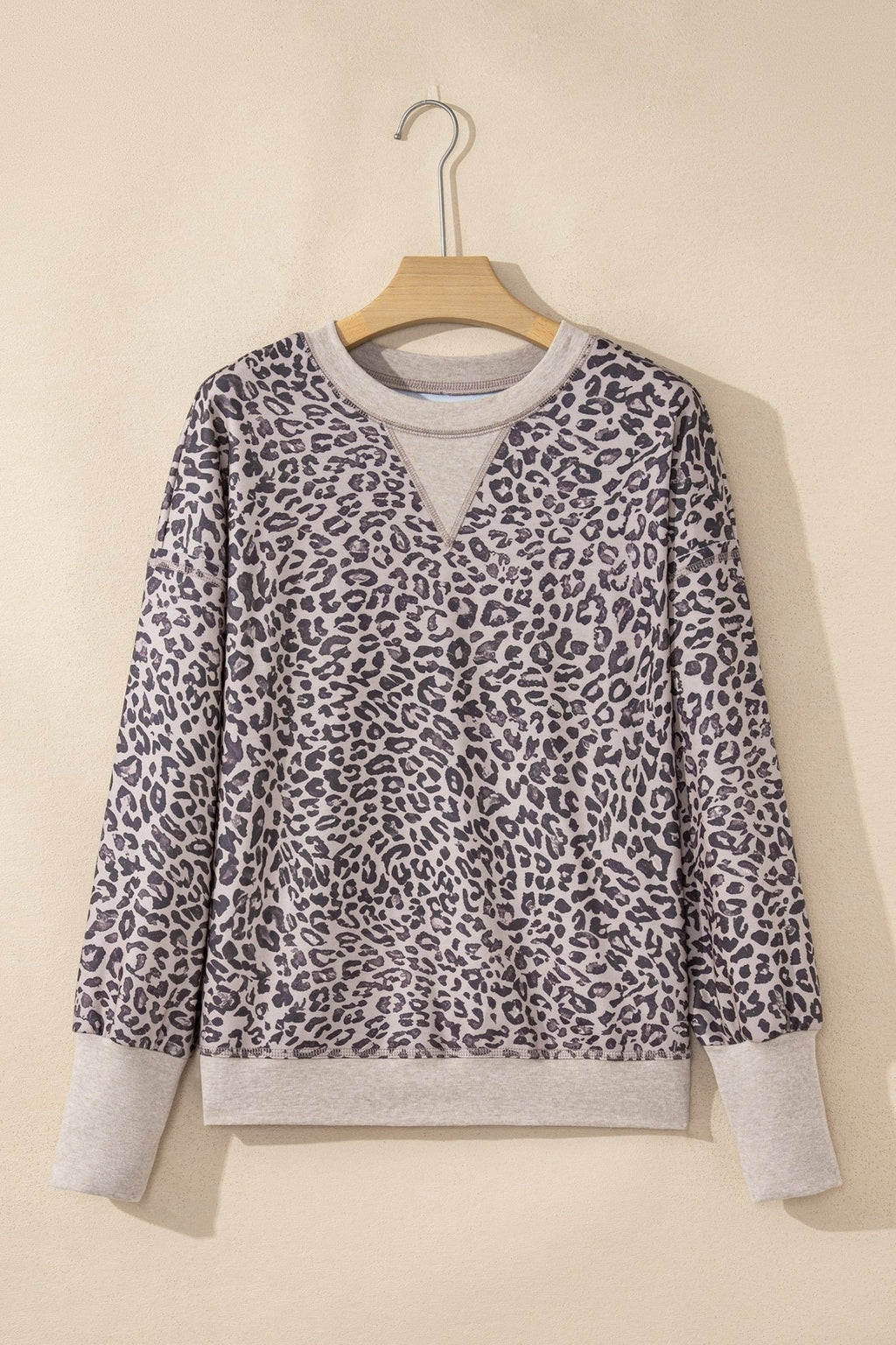 Leopard Patchwork Crew Neck Sweatshirt - Rooted & Reckless Co.
