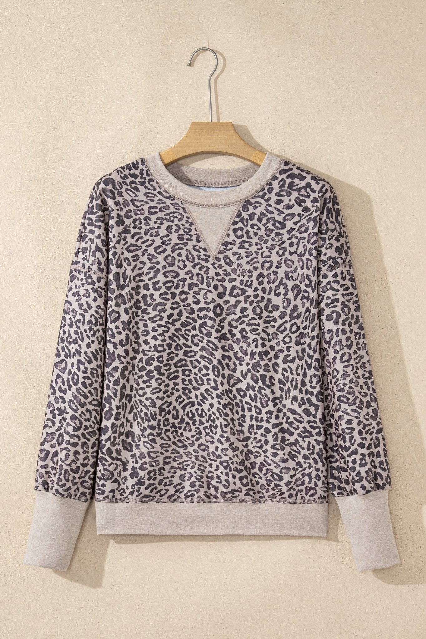 Leopard Patchwork Crew Neck Sweatshirt - Rooted & Reckless Co.
