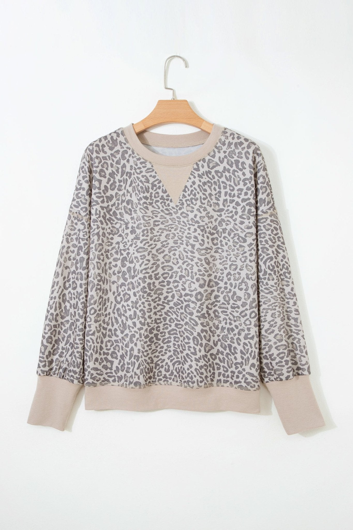Leopard Patchwork Crew Neck Sweatshirt - Rooted & Reckless Co.