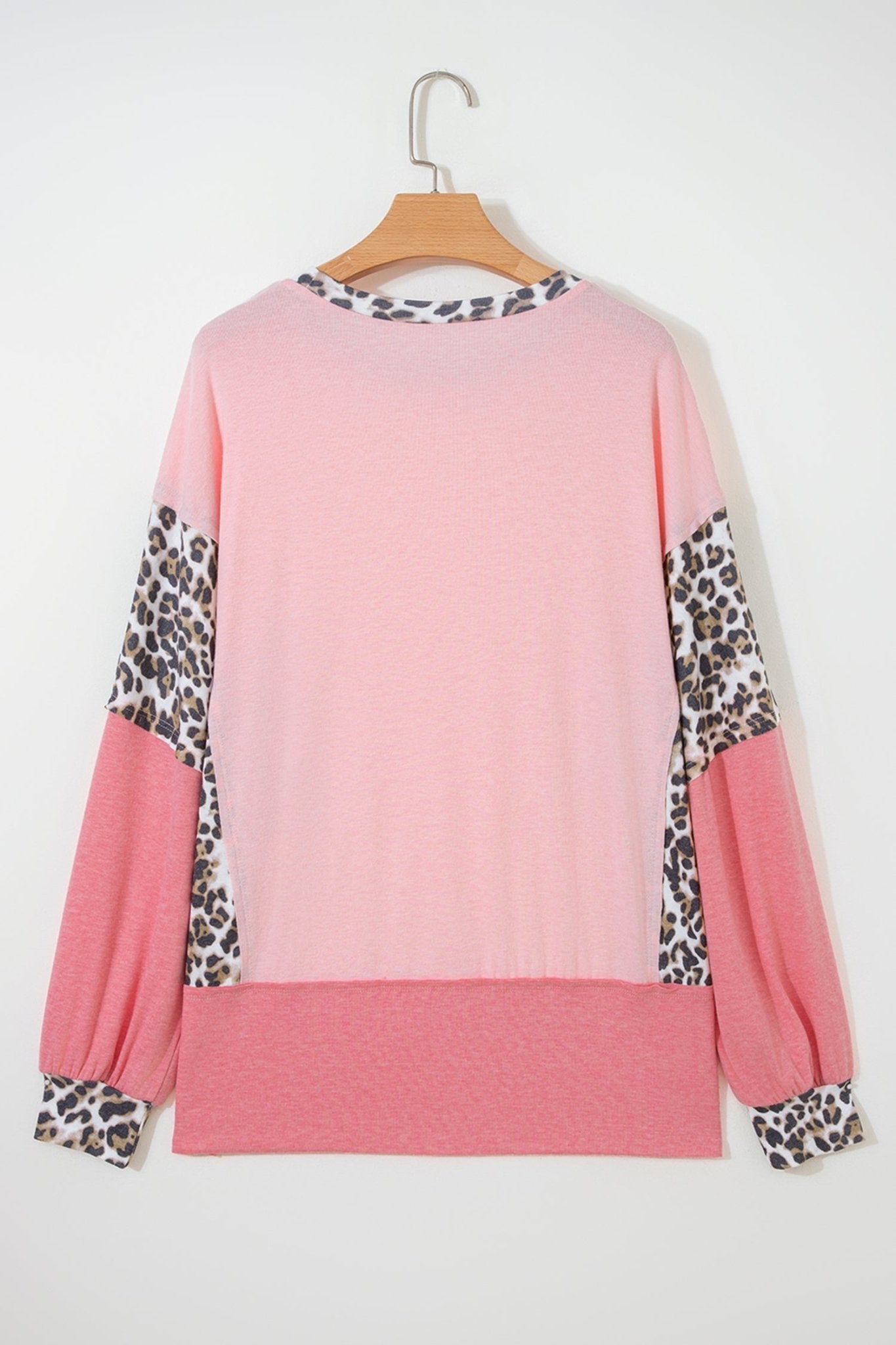 Leopard Patchwork Dolman Sleeve Sweatshirt - Rooted & Reckless Co.