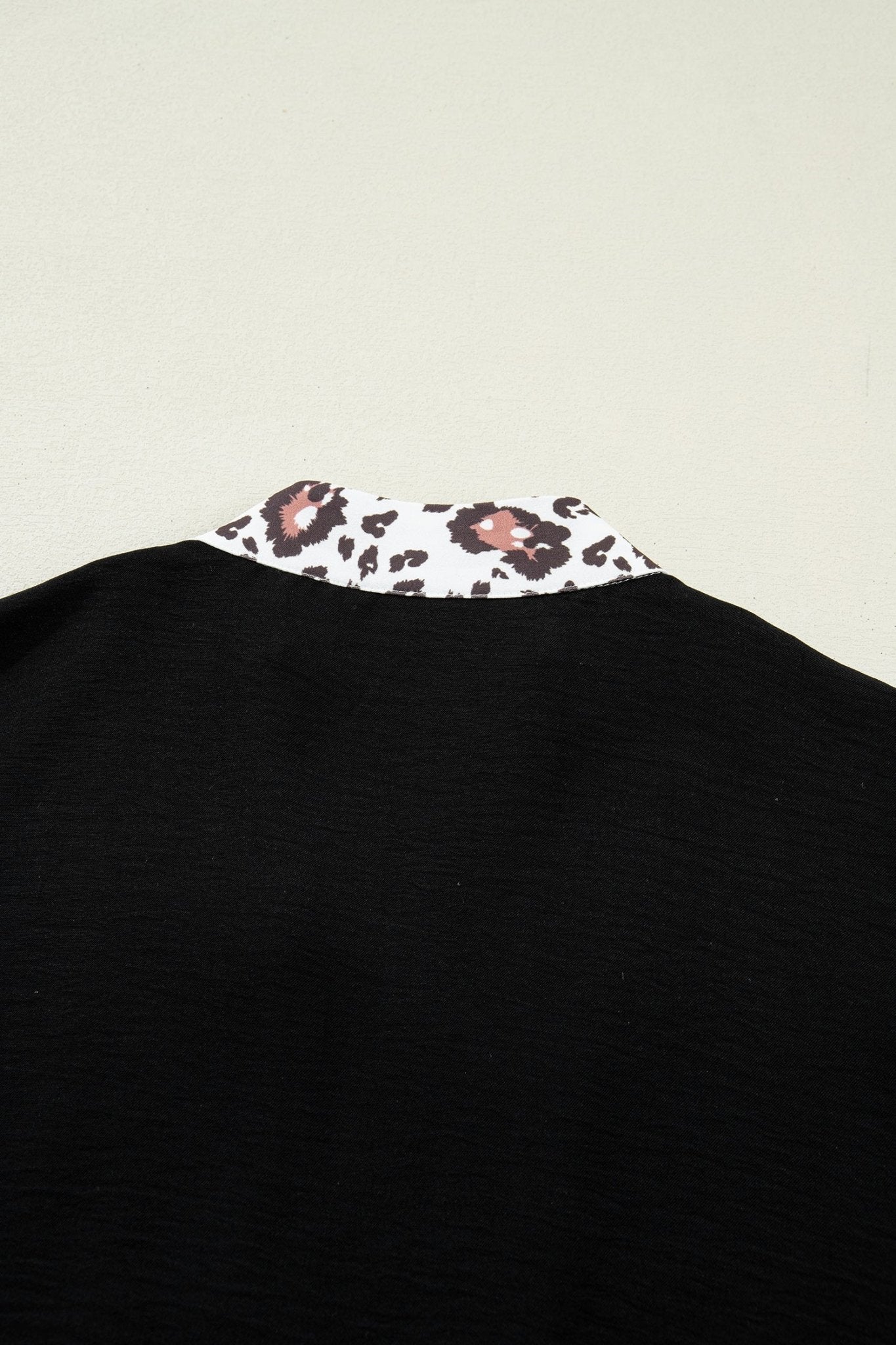 Leopard Patchwork Dolman Sleeve V-Neck Blouse - Rooted & Reckless Co.
