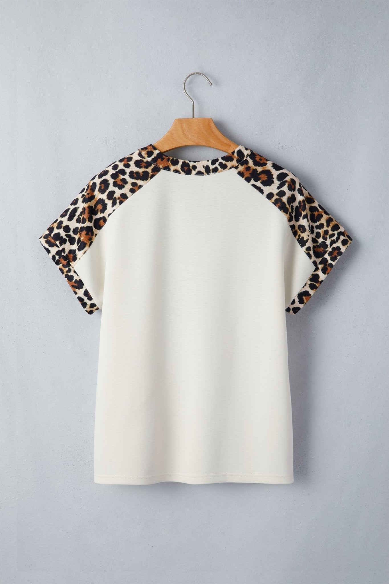 Leopard Patchwork Half Buttoned Short Sleeve Top - Rooted & Reckless Co.