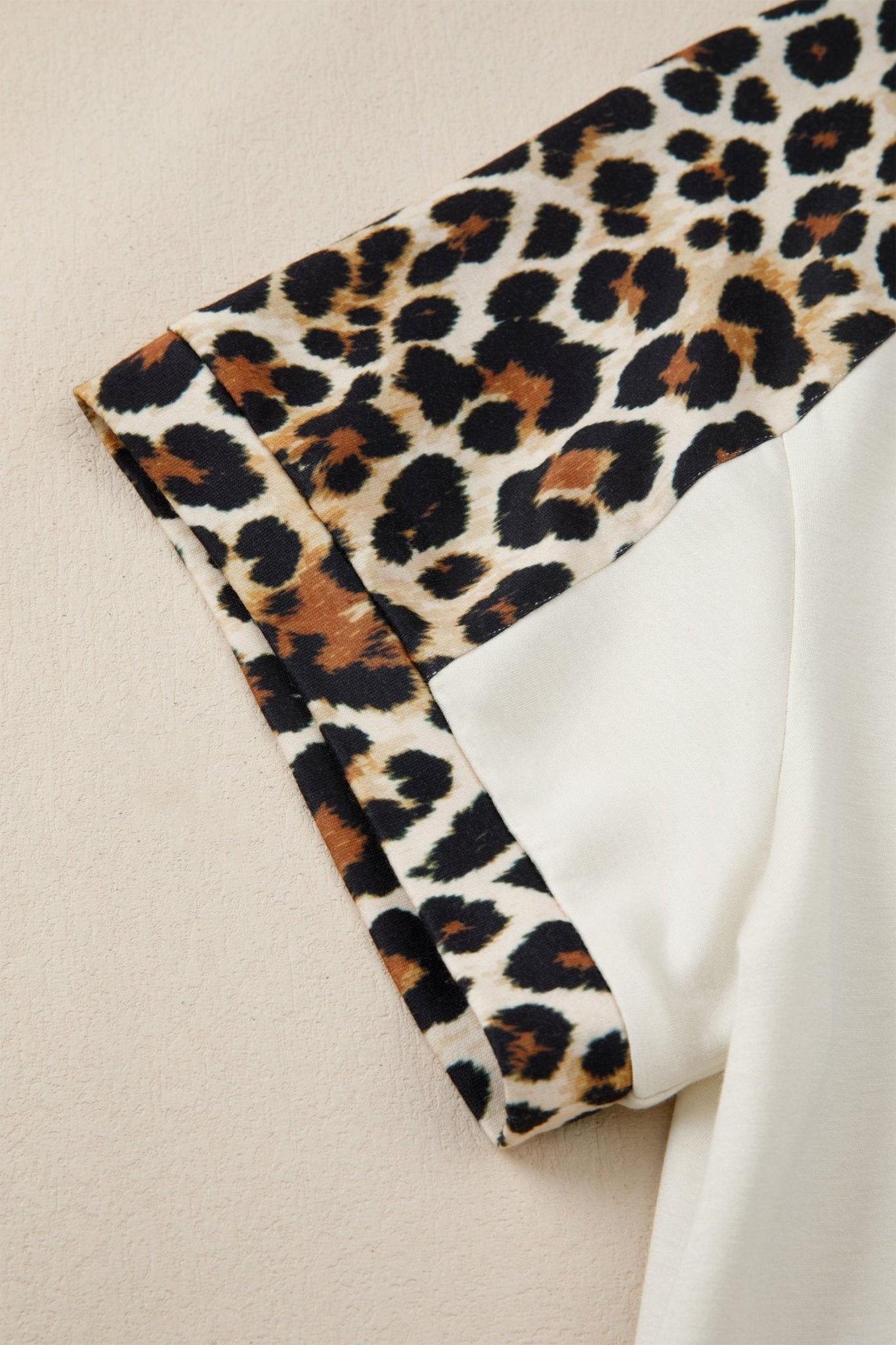 Leopard Patchwork Half Buttoned Short Sleeve Top - Rooted & Reckless Co.