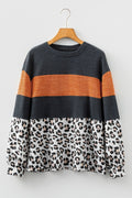 Leopard Patchwork Long Sleeve Top - Rooted & Reckless Co.