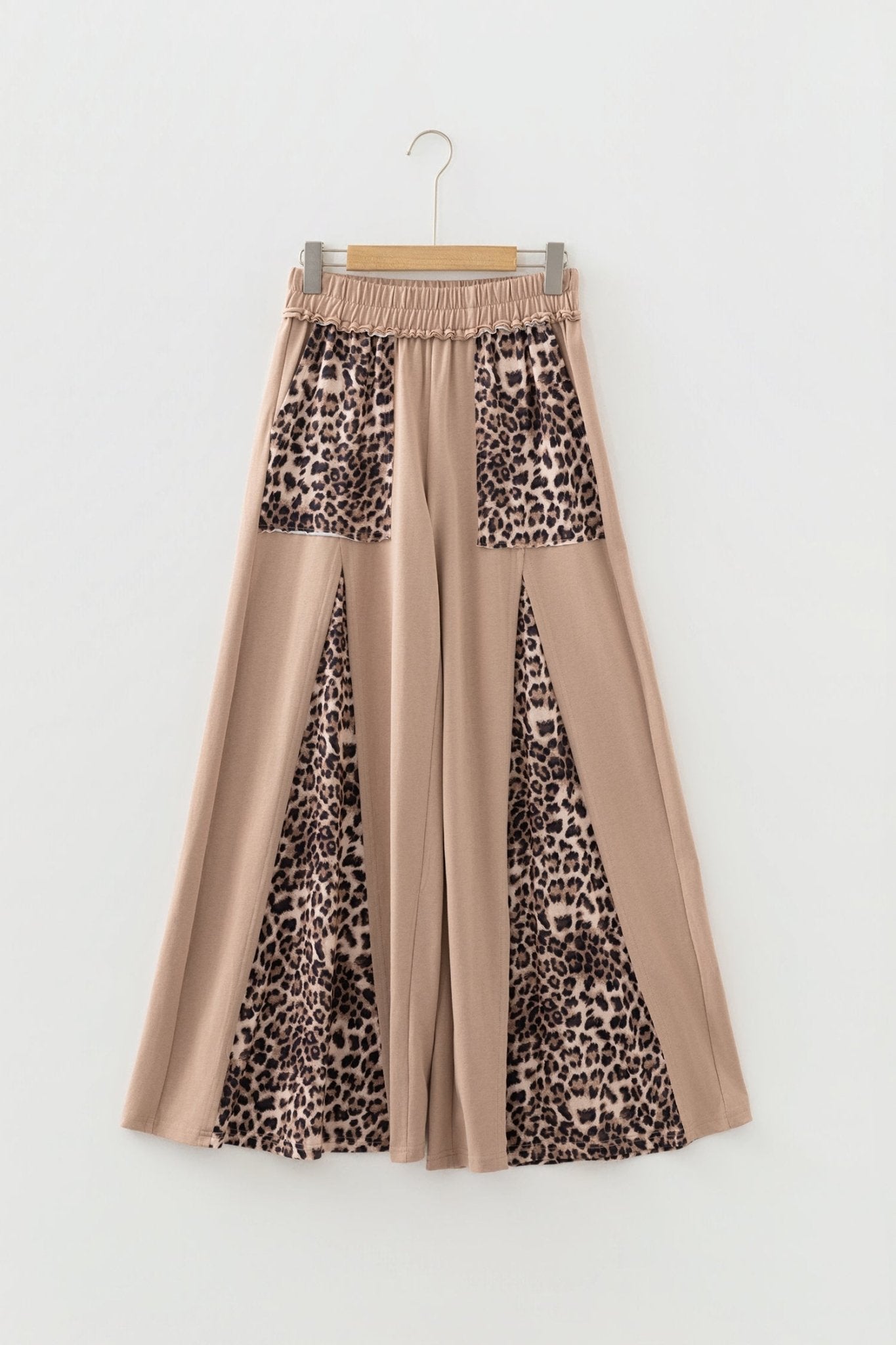 Leopard Patchwork Mineral Wash Wide Leg Pants - Rooted & Reckless Co.