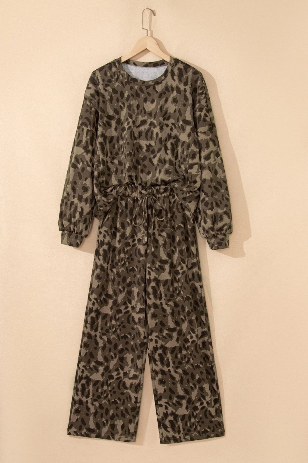 Leopard Patchwork Pullover and Drawstring Pant Set - Rooted & Reckless Co.
